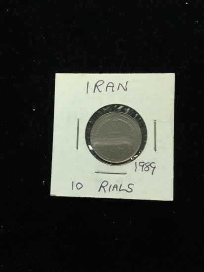 1989 Iran - 10 Rials - Foreign Coin in Holder