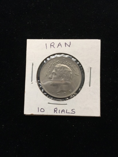 Undated Iran - 10 Rials - Foreign Coin in Holder