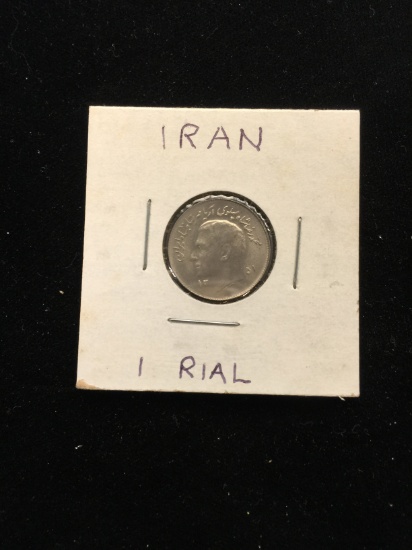 Undated Iran - 1 Rial - Foreign Coin in Holder