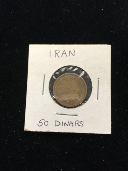 Undated Iran - 50 Dinars - Foreign Coin in Holder