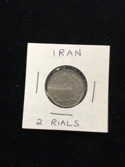 Undated Iran - 2 Rials - Foreign Coin in Holder