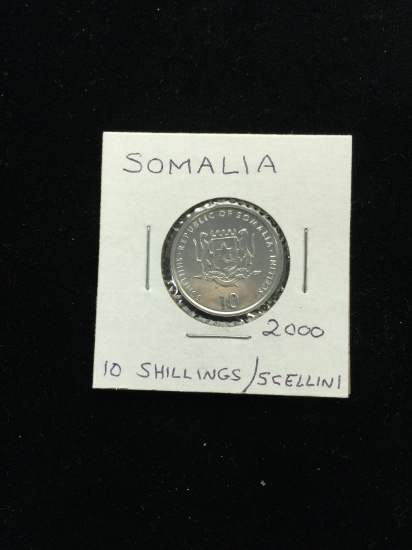 2000 Somalia - 10 Shillings - Foreign Coin in Holder