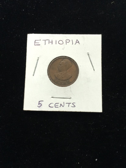 Undated Ethiopia - 5 Cents - Foreign Coin in Holder