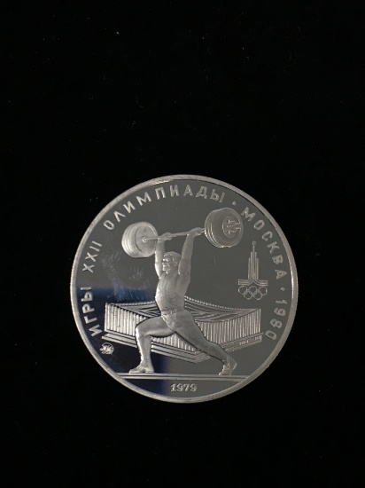RARE 1980 Russian Olympic 5 Rubles Commemorative 90% Silver Coin