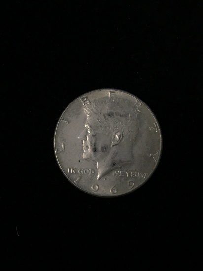 1969-D United States Kennedy Half Dollar - 40% Silver Coin