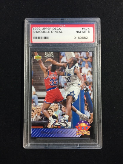 PSA Graded 1992-93 Upper Deck Shaquille O'Neal Rookie Basketball Card