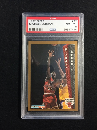 PSA Graded 1992-93 Fleer Michael Jordan Bulls Basketball Card