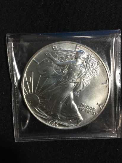 1988 American Silver Eagle 1 Ounce .999 Fine Silver Bullion Coin