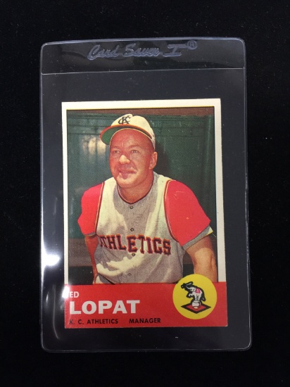 1963 Topps #23 Ed Lopat Athletics Baseball Card