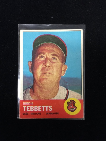 1963 Topps #48 Birdie Tebbetts Indians Baseball Card