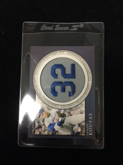 2012 Topps Retired Number Patch Card - Sandy Koufax Dodgers