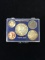 1964 United States 5-Coin Set with 90% Silver Half, Quarter & Dime in Holder