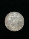 1 Troy Ounce .999 Fine Silver 2008 U.S. American Eagle Silver Bullion Round Coin