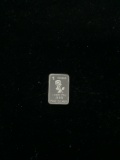 1 Gram .999 Fine Silver I Love You Rose Flower Silver Bullion Bar