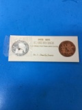 1 Troy Ounce .999 Fine Silver US Flags & Flowers Pennsylvania Silver Bullion Round w/ .999 Copper Ro