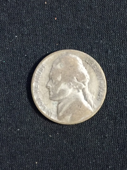 1945-P United States Jefferson Nickel - 35% Silver Nickel