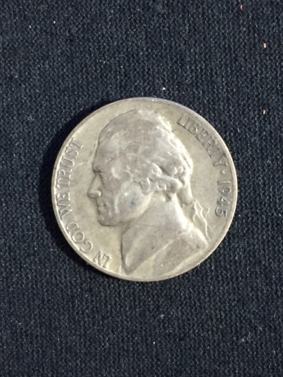 1945-S United States Jefferson Nickel - 35% Silver Nickel