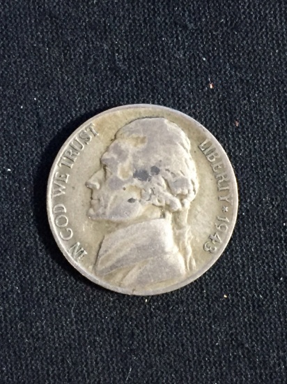 1943-S United States Jefferson Nickel - 35% Silver Nickel