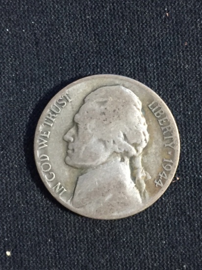 1944-D United States Jefferson Nickel - 35% Silver Nickel