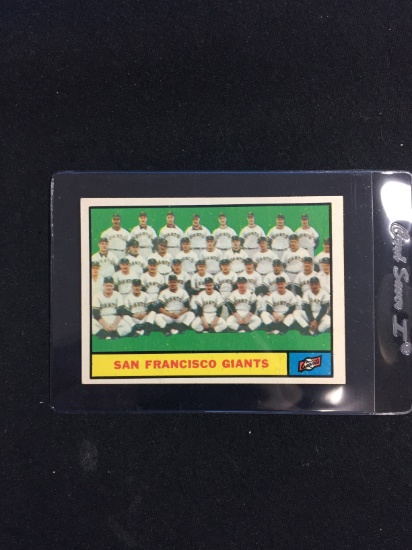 1961 Topps #167 San Francisco Giants Team Card Baseball Card