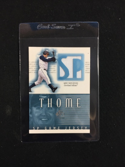 2002 SP Authentic Jim Thome Game Used Jersey Card Indians - Hall of Famer