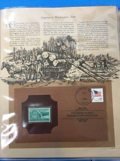 The American West Historic Stamp Collection - Logging in Washington State