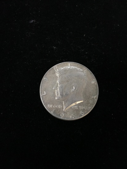 1966 United States Kennedy Half Dollar - 40% Silver Coin