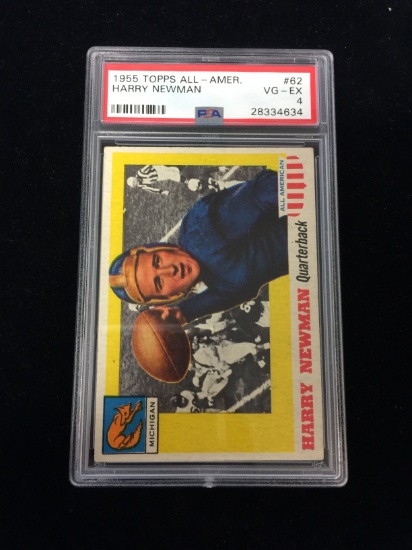 PSA Graded 1955 Topps All-American #62 Harry Newman Football Card