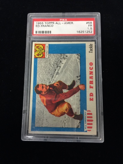 PSA Graded 1955 Topps All-American #58 Ed Franco Football Card