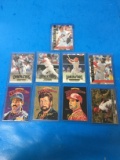 9 Card Lot of 1990's Baseball Card Insert Cards with Stars