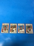 4 Card Lot of 1987 K-Mart 25th Anniversary with Hank Aaron & Roberto Clemente!