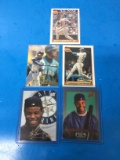 5 Card Lot of Ken Griffey Jr. Mariners Baseball Cards with Insert Card!