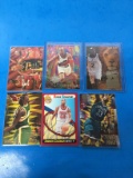 6 Card Lot of 1990's Star Baseketball Card Inserts!  Shawn Kemp!