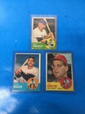 3 Card Lot 1963 Topps Baseball Cards