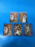5 Card Lot of 1990's Star Baseketball Card Inserts!  Shawn Kemp!
