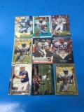 10 Card Lot of Football Star, Insert & Rookie Cards!