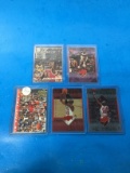 5 Card Lot of Michael Jordan Basketball Cards