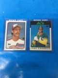 1986 Topps Traded Jose Canseco Rookie & 1989 Topps Randy Johnson Rookie