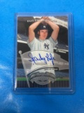 2005 Upper Deck Past Time Pennants Signatures Sparky Lyle Yankees Autograph Baseball Card