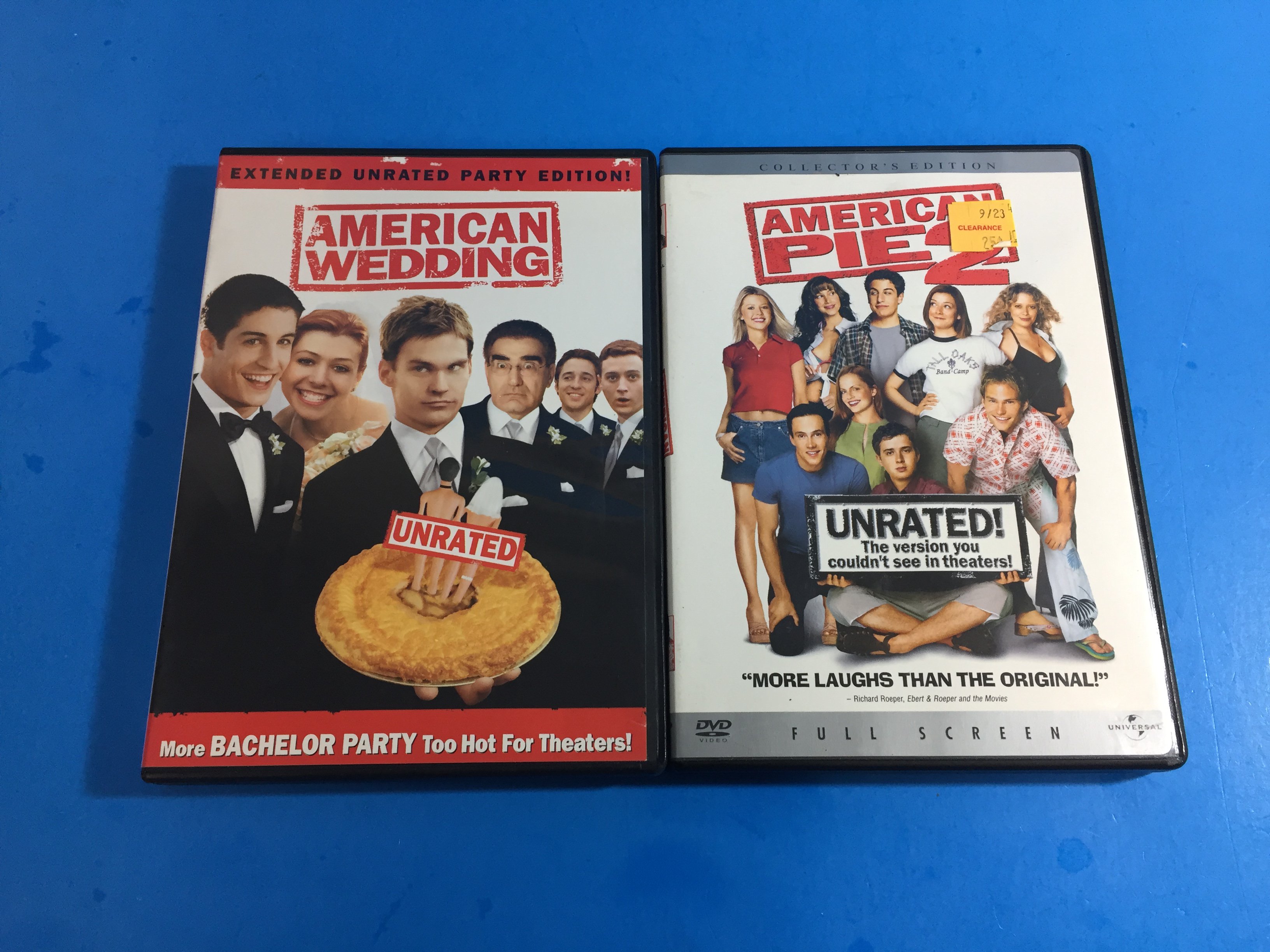 2 Movie Lot Jason Biggs American Pie 2 American Wedding Dvd