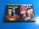 2 Movie Lot: MORGAN FREEMAN: The Sum of All Fears & Lucky # Slevin DVD