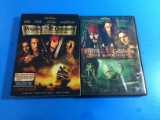 2 Movie Lot: JOHNNY DEPP: Pirates of the Caribbean: Dead Man's Chest & Curse of the Black Pearl DVD