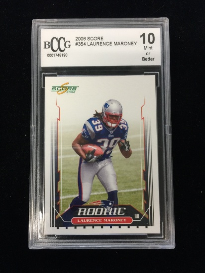 BCCG Graded 2006 Score Laurence Maroney Patriots Rookie Football Card