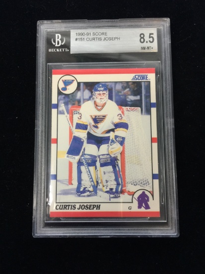 BGS Graded 1990-91 Score Curtis Joseph Rookie Blues Hockey Card