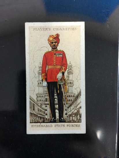 1938 John Player Cigarettes Military Uniforms of British Empire Hyderabad State Forces Tobacco Card