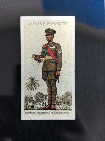 1938 John Player Cigarettes Military Uniforms of British Empire Honduras Defense Force Tobacco Card