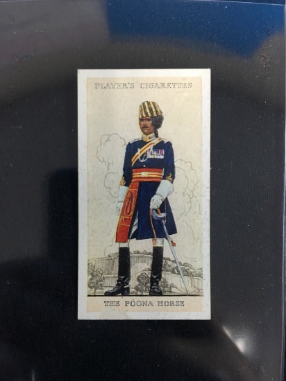 1938 John Player Cigarettes Military Uniforms of British Empire The Poona Horse Tobacco Card