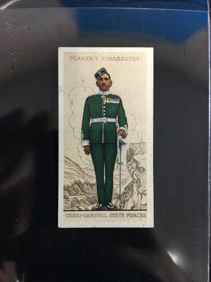 1938 John Player Cigarettes Military Uniforms of British Empire Tehri-Garhwal State Forces Tobacco C
