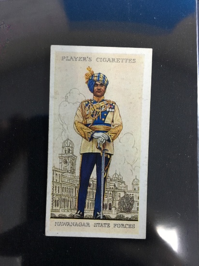 1938 John Player Cigarettes Military Uniforms of British Empire Nawanagar State Forces Tobacco Card
