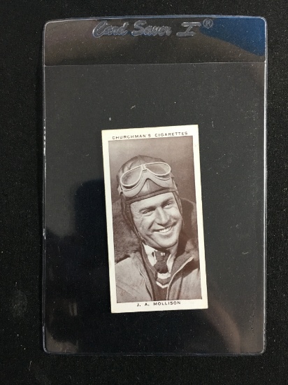 1939 Churchman's Cigarettes Kings of Speed J.A. Mollison Tobacco Card